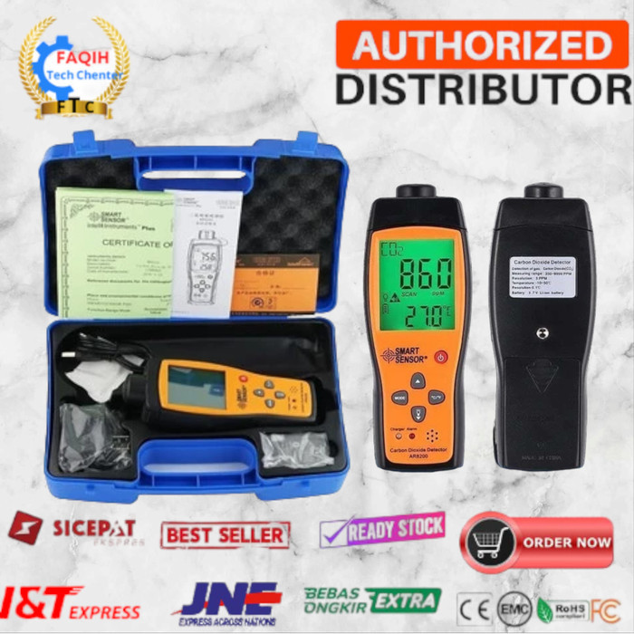 

Carbon Dioxide CO2 Detector Smart Sensor AR8200 Tester AR 8200 AR-8200