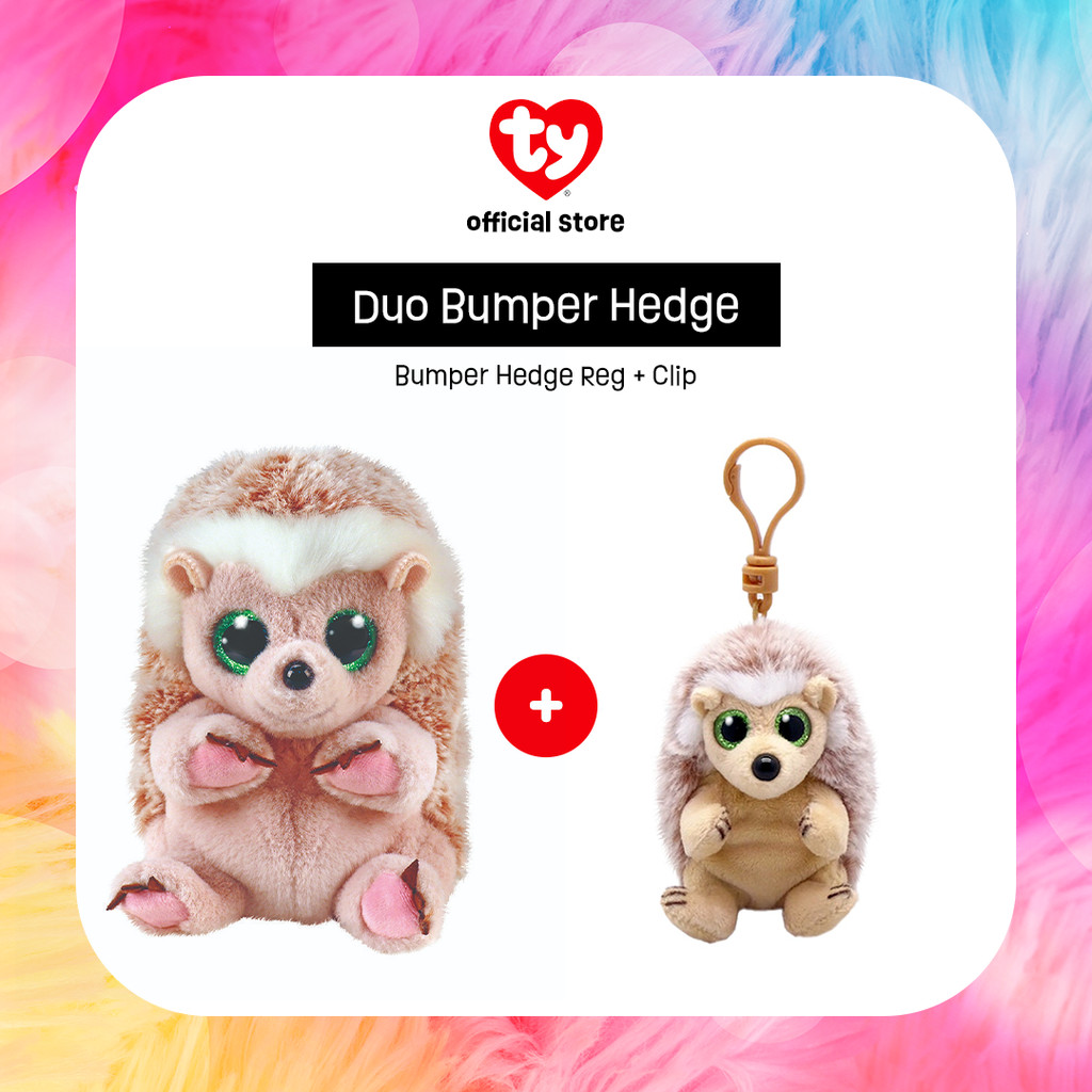 TY Duo Bumper Hedge  - Paket Boneka dan Gantungan Kunci Karakter Landak - Gift Set Giftset Hadiah Ka