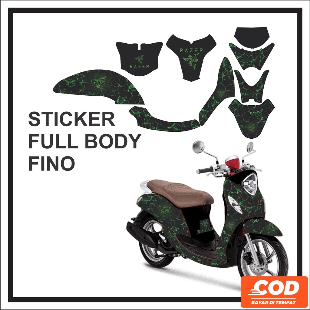 Stiker Yamaha Fino 125 Decal Sticker grande Sporty Premium Full Body F1 injeksi Request Decal Polos