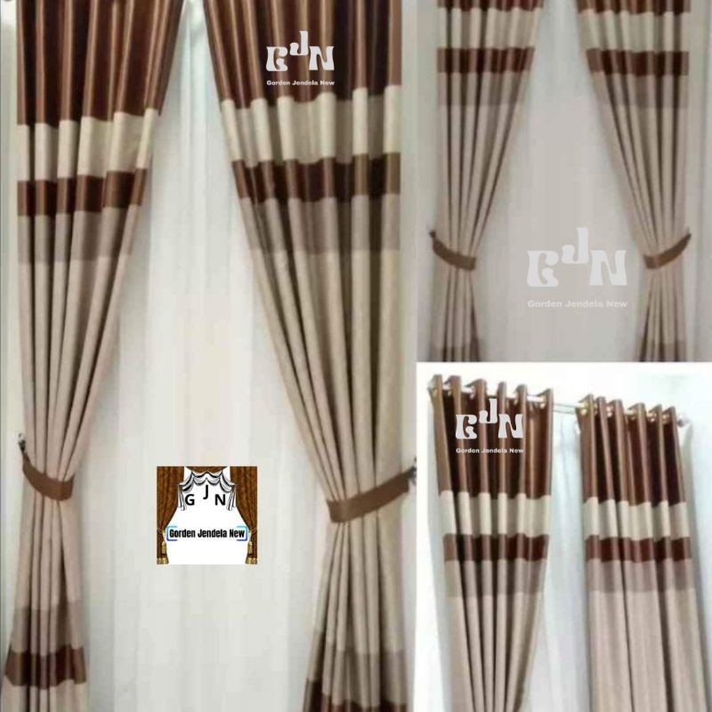 GORDEN PELANGI Gorden Pintu Gorden Jendela Gorden Tebal Gorden 100% ori Gorden Pelangi warna hitam b