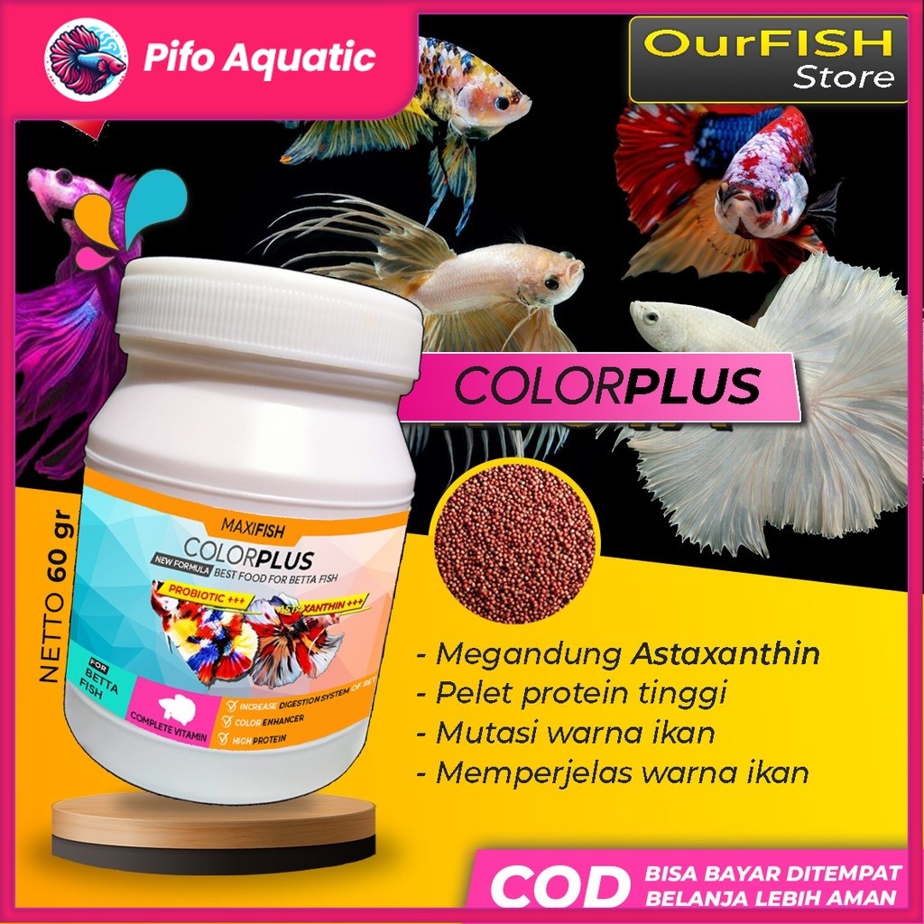 Pelet Pakan Ikan Cupang Blue Rim Avatar Halfmoon Galaxy Giant Nemo Koi Guppy Tetra Gupy Pifo Aquatic