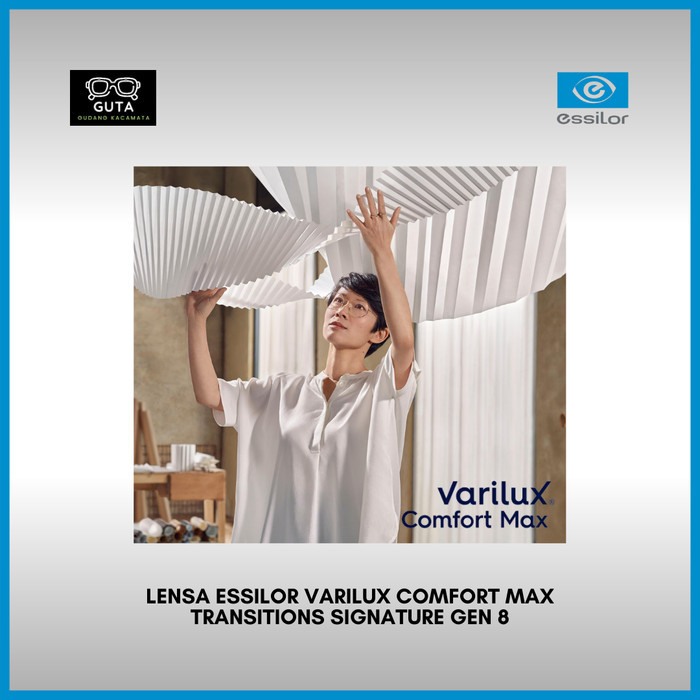 Lensa Kacamata Progresif Crizal Essilor Varilux Comfort Max Transitions Signature GEN 8 Original