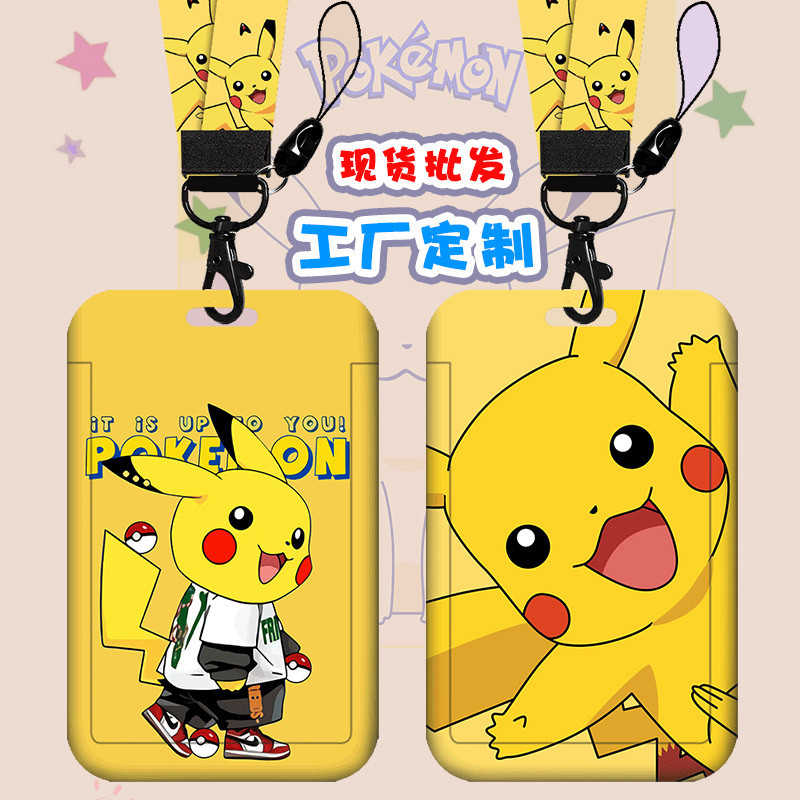 

Pokemon Anime Pikachu Students Card Holder Cartoon ID Card Sleeve Kawaii Cute Students Children Birthday Gifts