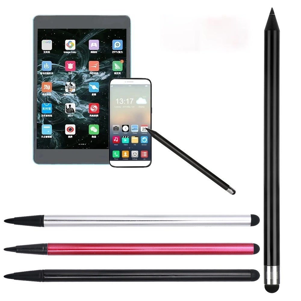 3PCS Portable 2 in 1 Universal Phone Tablet Touchscreen Pens Capacitive Stylus Pencil For Iphone Ipa