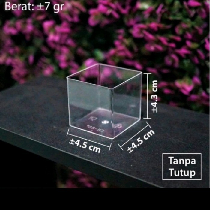 Pojok 25 cup puding ch 85 cup jelly kotak tanpa tutup cup ch85 kubus