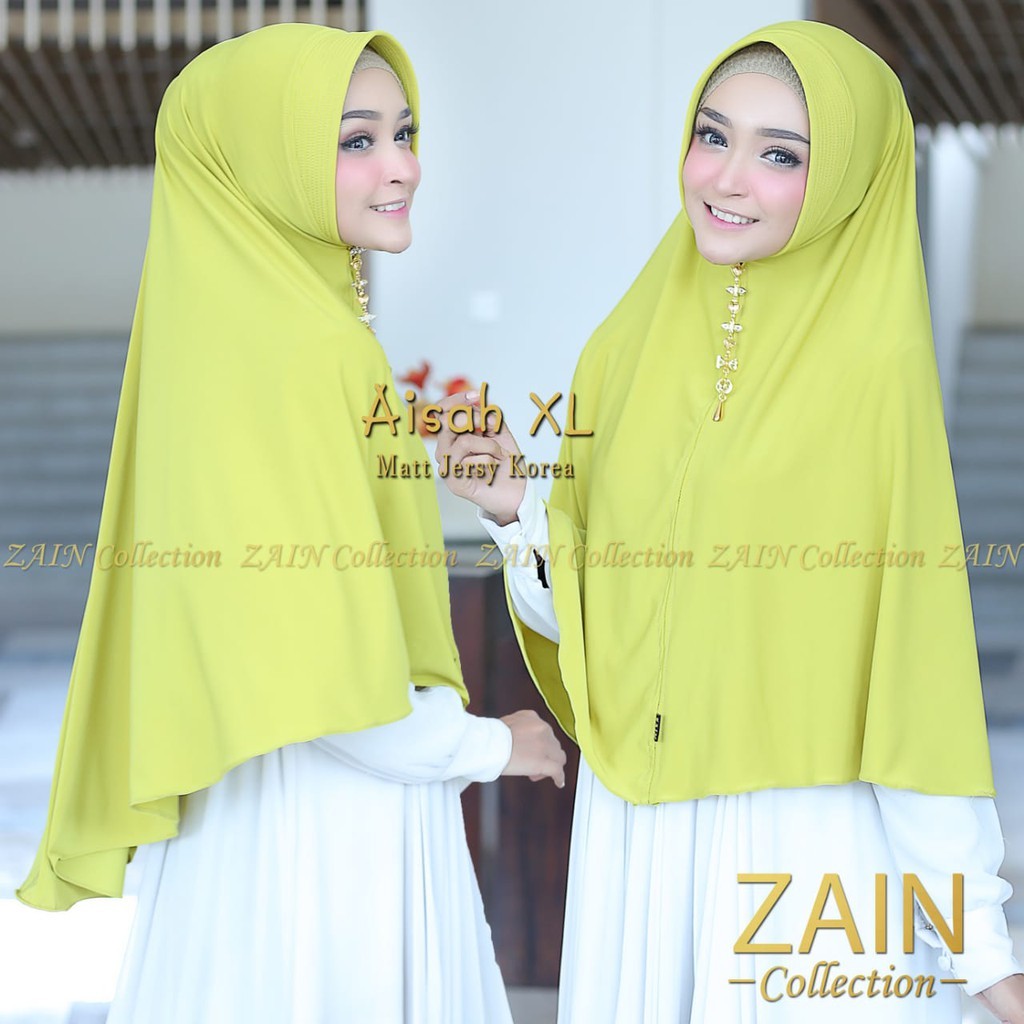 ZAIN COLLECTION KHIMAR INSTAN SYAR'I AISAH XL POLOS  PAD BUSA JERSEY KOREA ORIGINAL ZAIN COLLECTION 