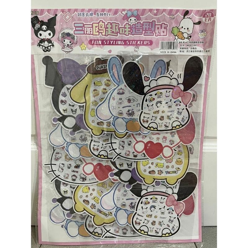 

( 1 Lembar = 20 Pcs ) STIKER HOLOGRAM KARAKTER SANRIO / STIKER SANRIO HOLOGRAM ISI 20/ STIKER KUROMI
