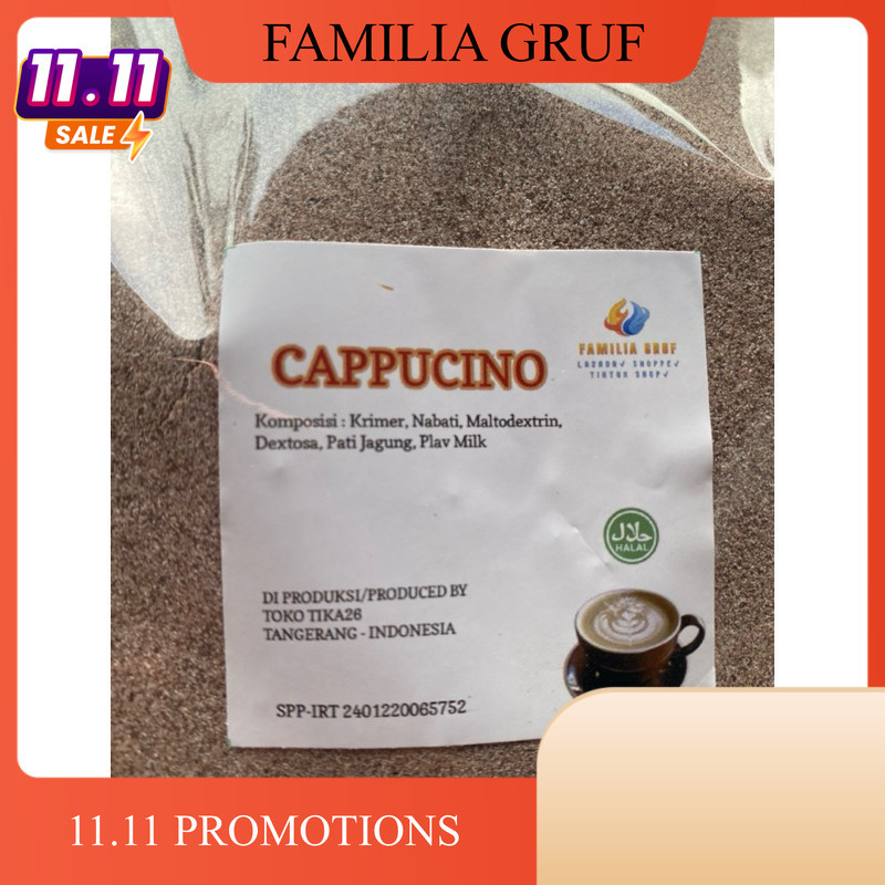 

TERLARIS - BUBUK MINUMAN CAPPUCINO 1 KG RENDAH GULA FAMILIA GRUF ORIGINAL