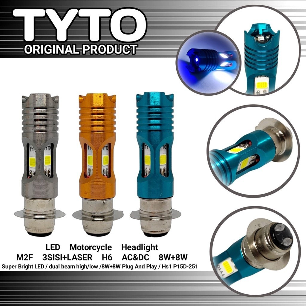 Lampu Utama Motor H6 Laser Original Tyto Led M2F