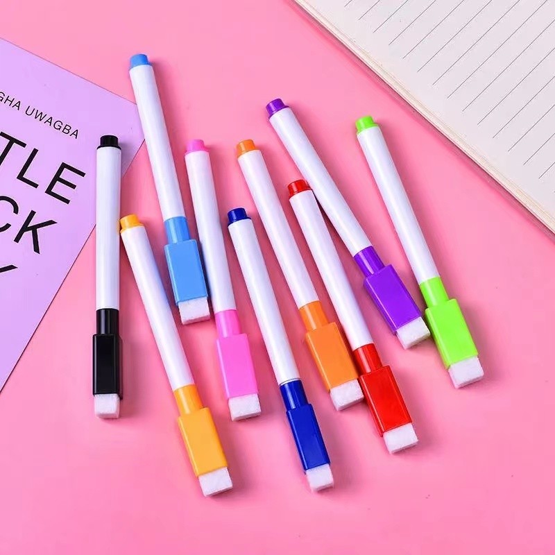

8 Colors Erasable Magnetic Whiteboard Marker Pen Blackboard Marker Chalk Glass Ceramics Office School Art Marker Stationery