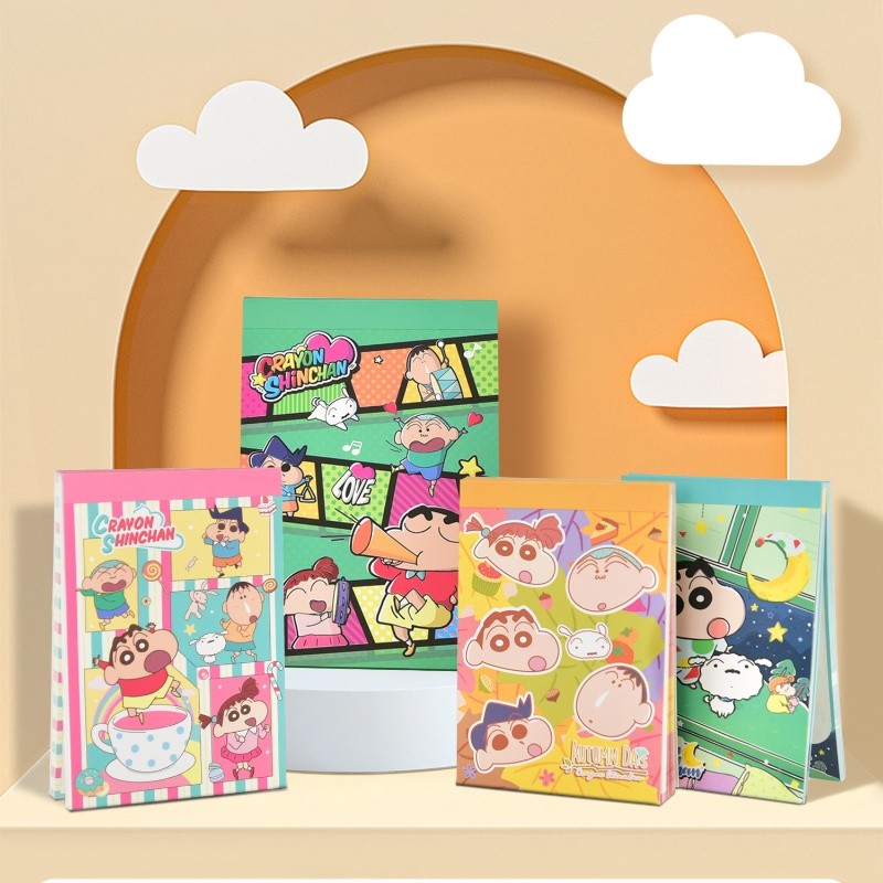 

4pcs New Genuine Cartoon Crayon Shinchan Note Book Portable Tearable Notepad Student Stationery Wholesale Sticker Giveaway