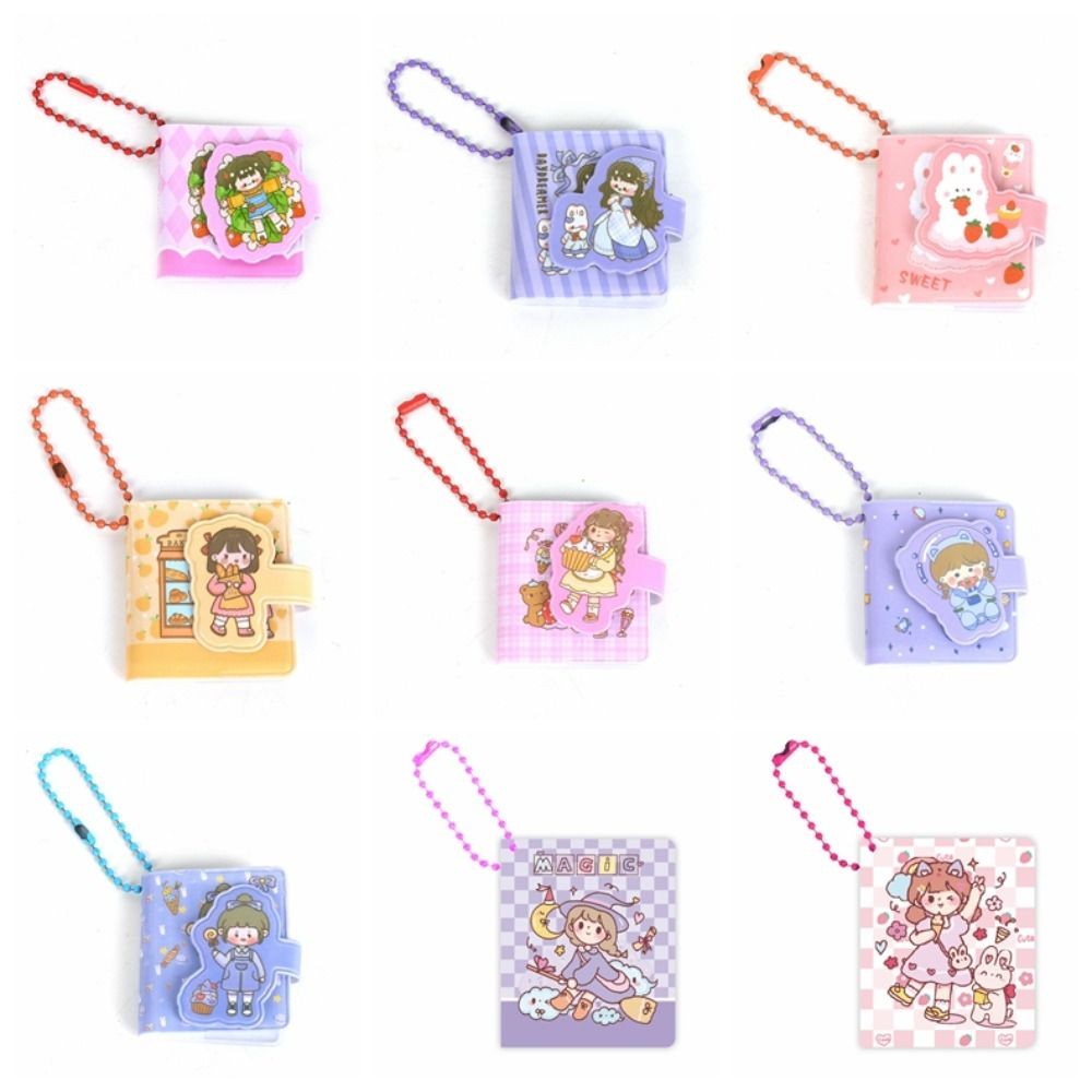 

Portable Mini Planner Notebook Cartoon Kawaii Diary Notepad Key Chain Student Stationery School