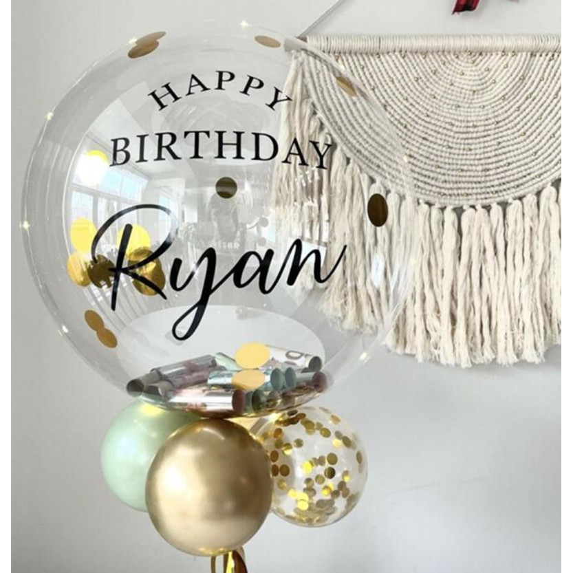 

(just sticker)1pc Custom Name Sticker Personaled Sticker Wedding Event Party Baby Shower Birthday decor Suit for 18/24" balloon