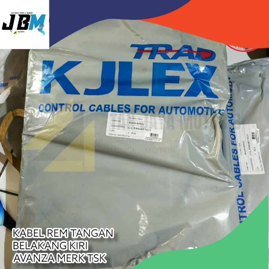 KABEL REM TANGAN BELAKANG KIRI AVANZA XENIA BAGIAN KIRI ATAU KANAN MERK TSK KJLEX