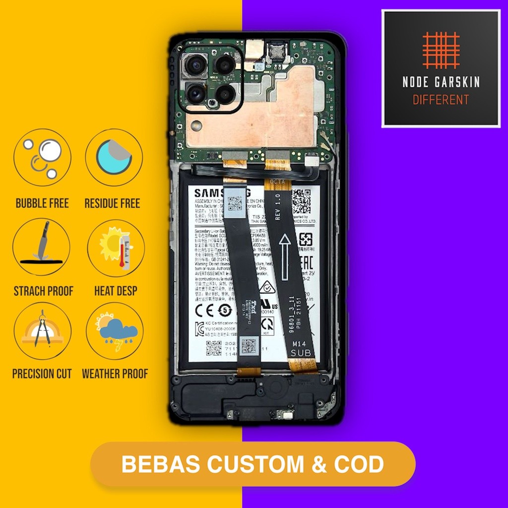 Garskin  Samsung A22 5G Mesin Fullbody Atau Backonly mesin teardown  - Vinyl Protector