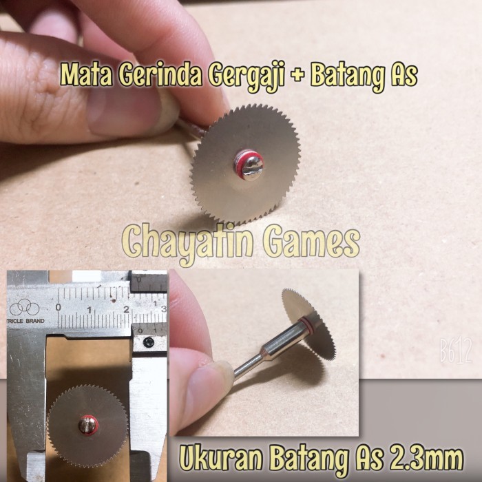 Mata Bor / Mata Gerinda Gergaji Pemotong Ukuran Batang As 2.3mm