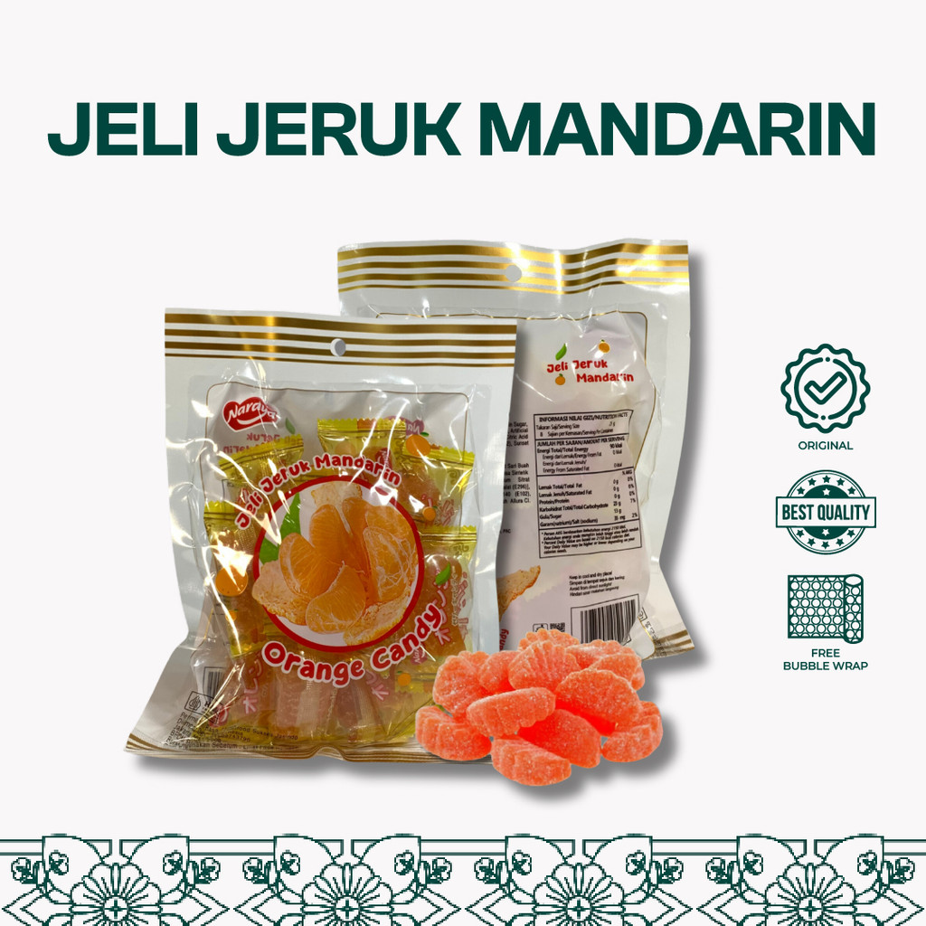 

ORANGE JERUK MANISAN JELLY KEMASAN 200GR JELI JERUK MANDARIN