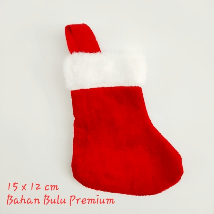 

Kaos Kaki Santa Gliter Christmas Eve Socks Hiasan Kado Natal Murah - CS232 BULU 1PCS