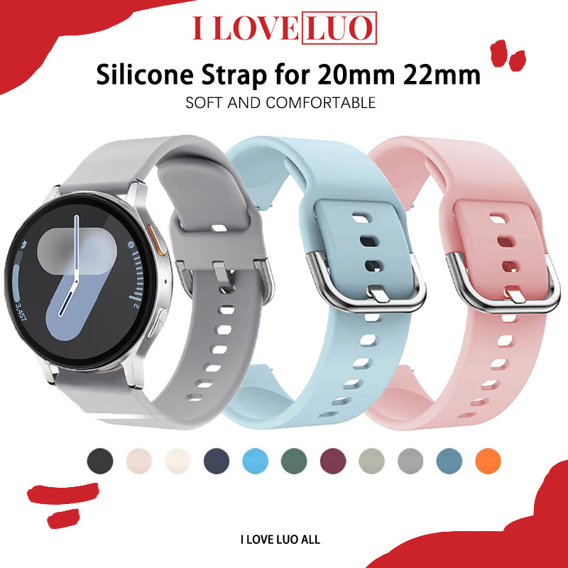 20mm / 22mm Silicone Strap for Samsung Galaxy Watch FE 7 6 5 4/Huawei GT 6 5 4 3 SmartWatch Silikon 