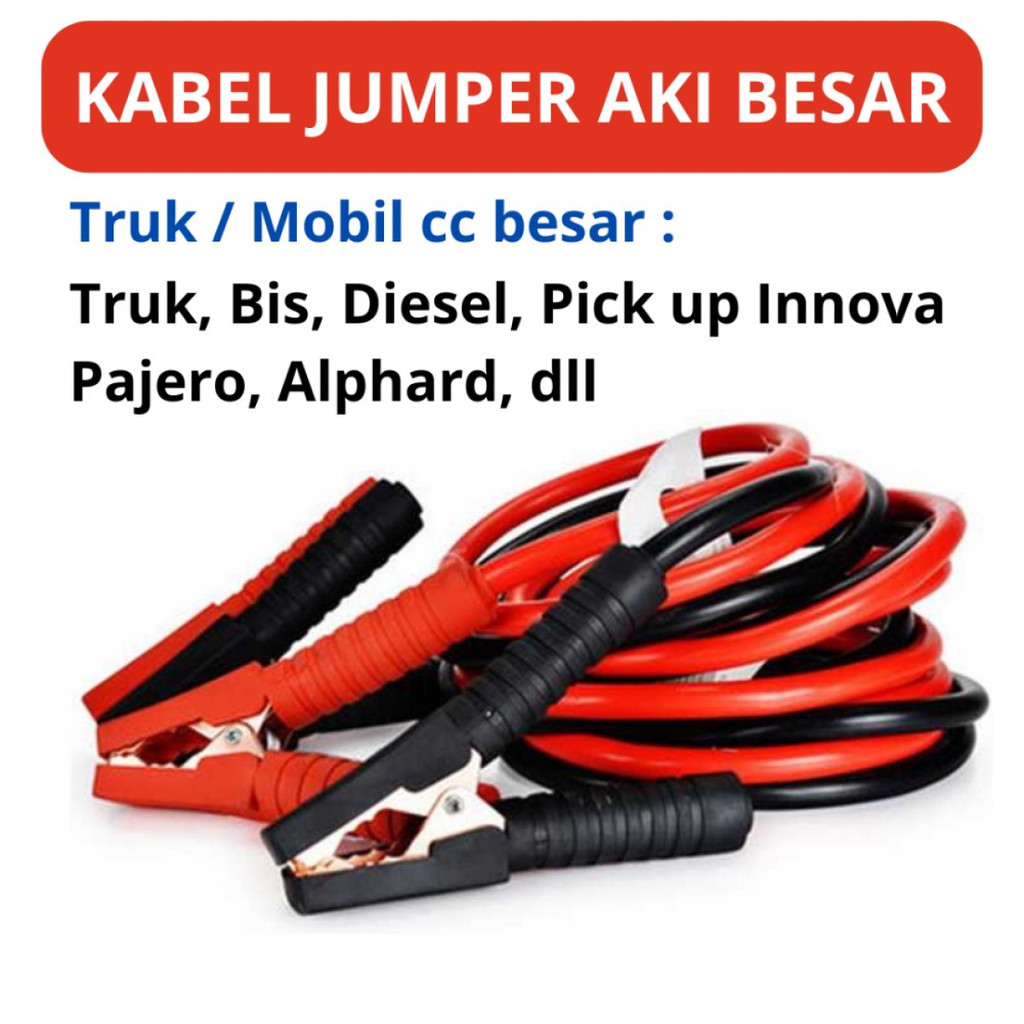 Kabel Jumper Aki Mobil & Truk diatas 2500cc Tembaga Kabel Jamper Aki Starter Mobil