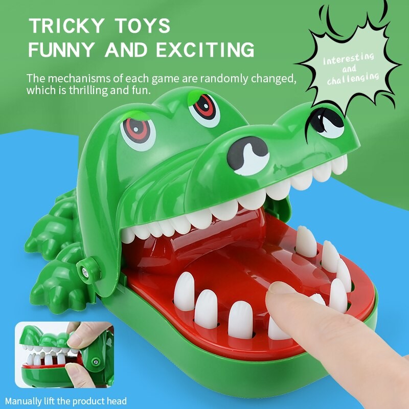 

Crocodile Teeth Toys For Kids Alligator Biting Finger Dentist Games. Funny For Party And Children Game Of Luck Pranks Kids Toys