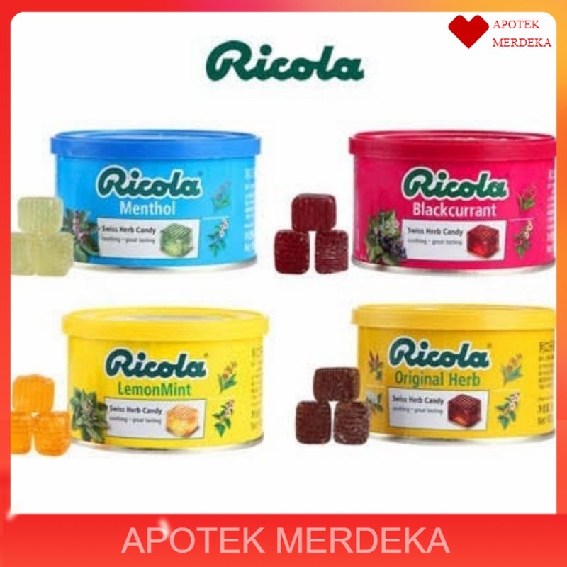 

Ricola 100g / Original Mint Menthol Lemon Blackcurrant Swiss Herb Candy 100 Gram Permen Herbal Ricolla Rasa LemonMint Mentol Blackcurant 100 gr Drum Kaleng Rikola Permen Pelega Tenggorokan 100g All Varian Halal RIkola