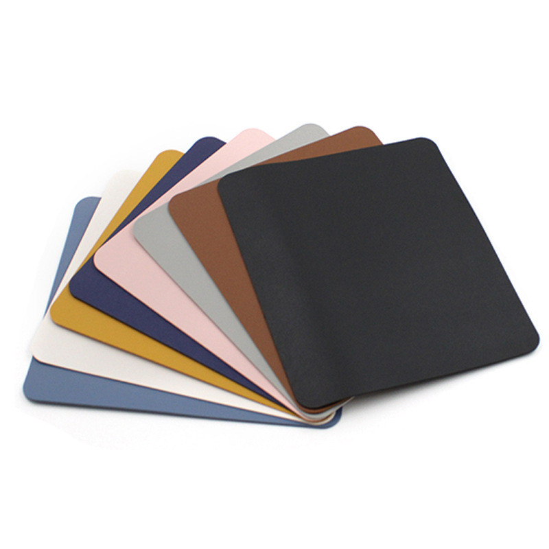 Waterproof Mouse Pad PU Round Square Shape Mousepads Desk Table Disc Mat Office Gaming Mouse Mat Coa