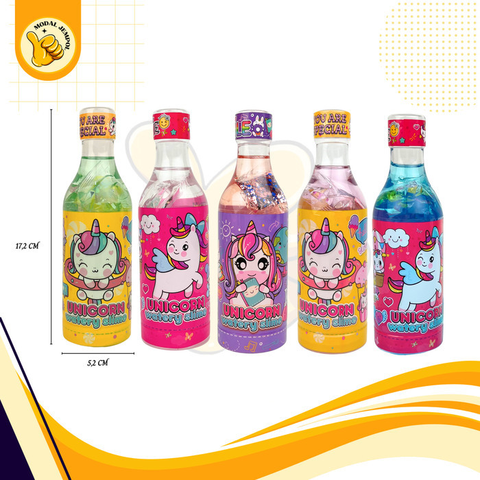 Mainan Anak Unicorn Water Slime Bottle
