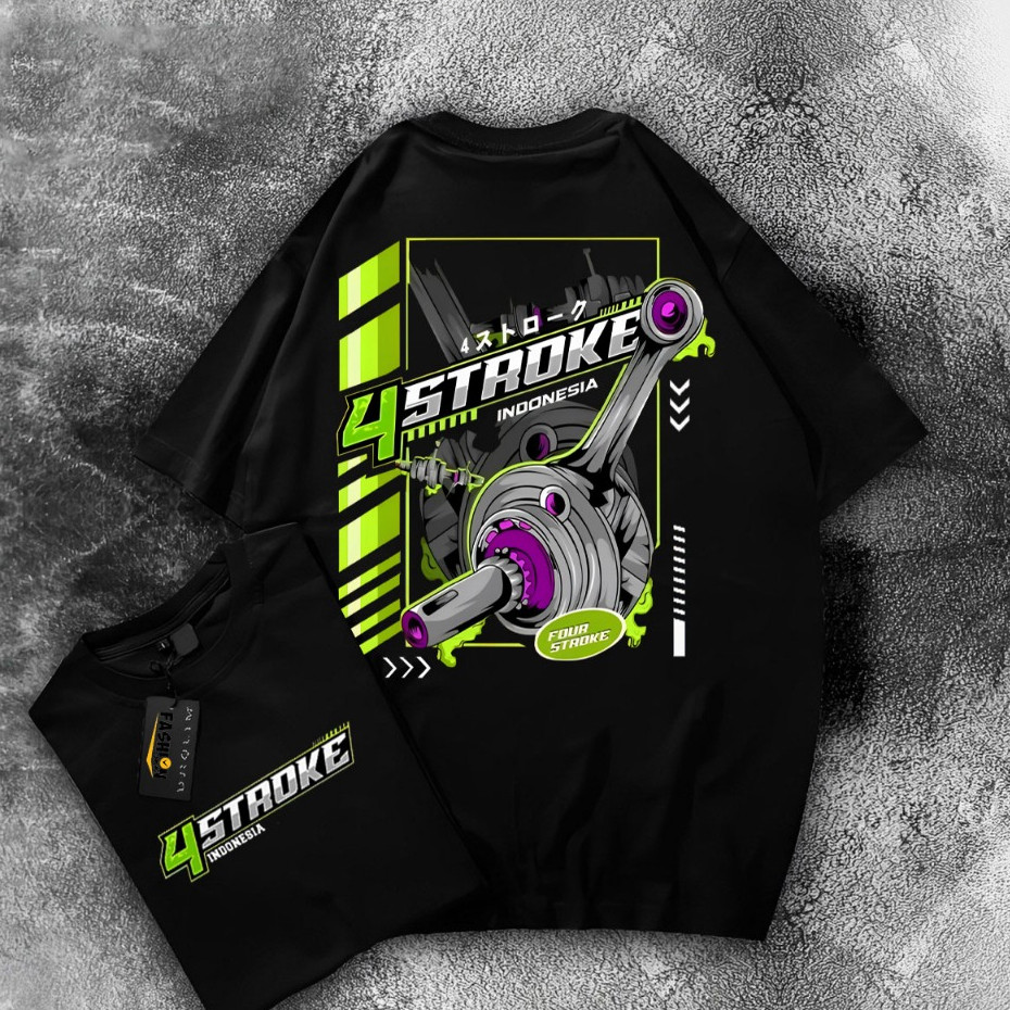 Kaos Racing 4 Stroke Indonesia Baju 4 Tak 4Stroke Motor Otomotif Herex - TWA3922