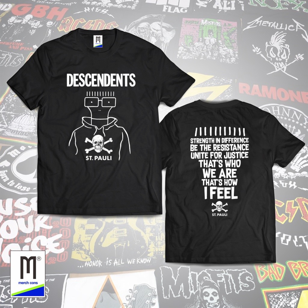 KAOS BAND DESCENDENTS X ST.PAULI TAG MERCHCONS SIZE LUAR | 156
