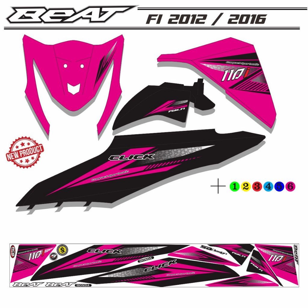 STRIPING MOTOR BEAT FI MOTIF VARIASI CLICK 110 / STRIPING VARIASI TERLARIS