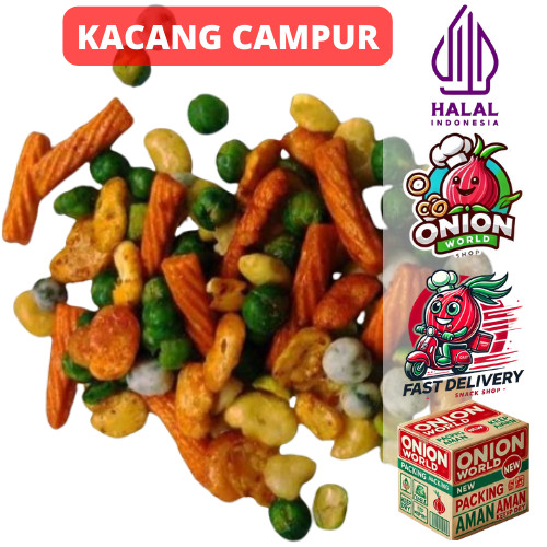 

UWD KACANG CAMPUR 250gr Kacang Campur Jaipong Kacang Campur Mix Cemilan Sehat Kacang Kacangan Kacang