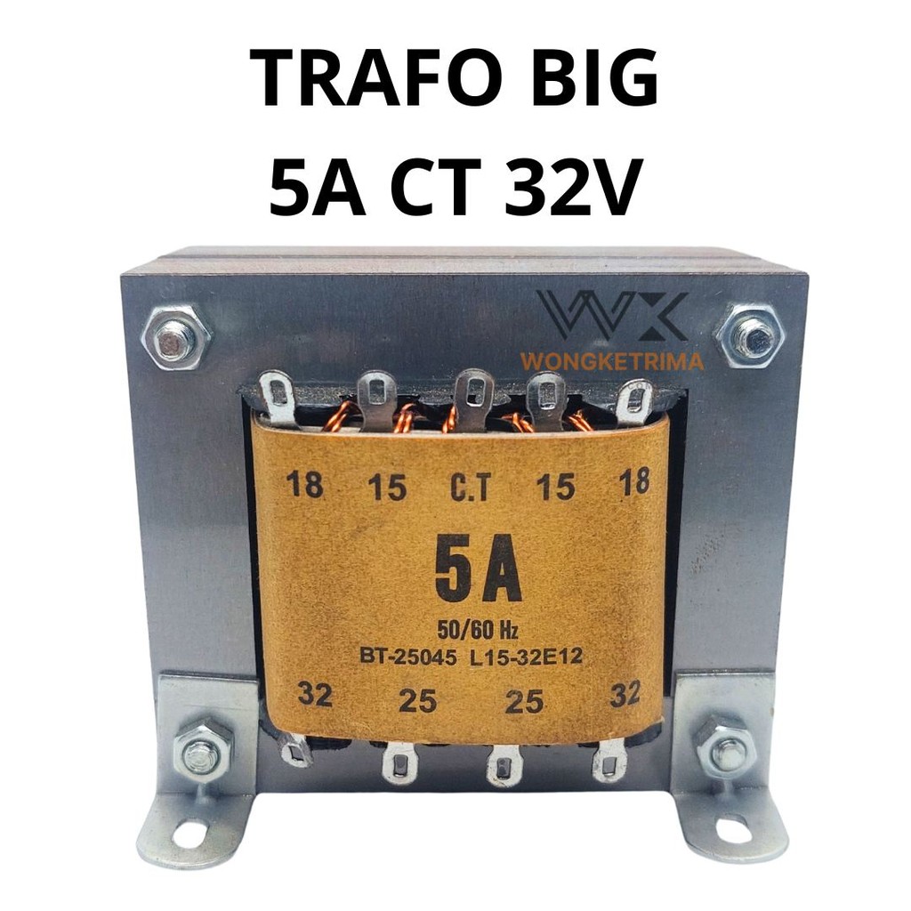 TRAFO BIG 5AMPER CT 32VOLT 5A CT 32V 5 AMPER CT 32 VOLT