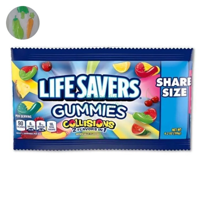 

LIFE SAVERS GUMMIES COLLISIONS 2IN1 4.2OZ Permen