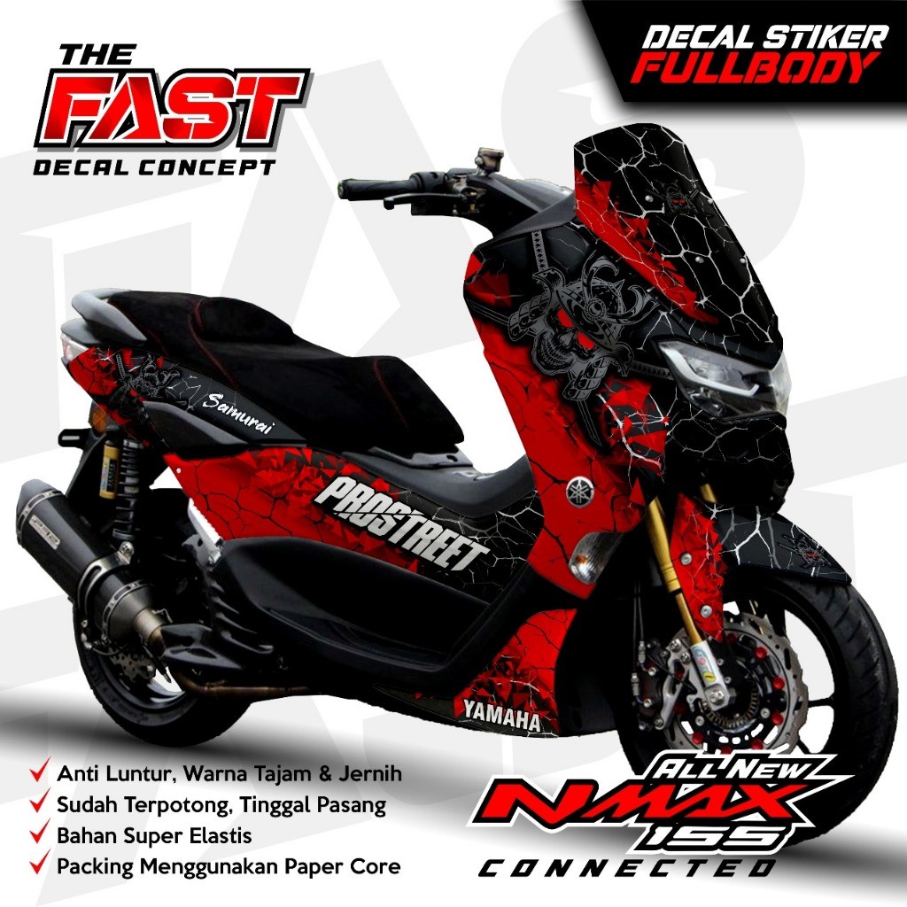 TERBARU Decal Sticker Yamaha Nmax 155 New Fullbody SAMURAI Variasi Decal stiker nmax new / stiker nm