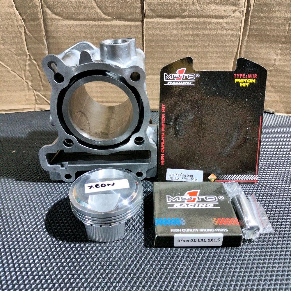 Blok Seher Custom Boreup Xeon Karbu/Xeon RC/GT125 - 57 61 62MM Blok Bore Up Boring Tanam Liner, Plus