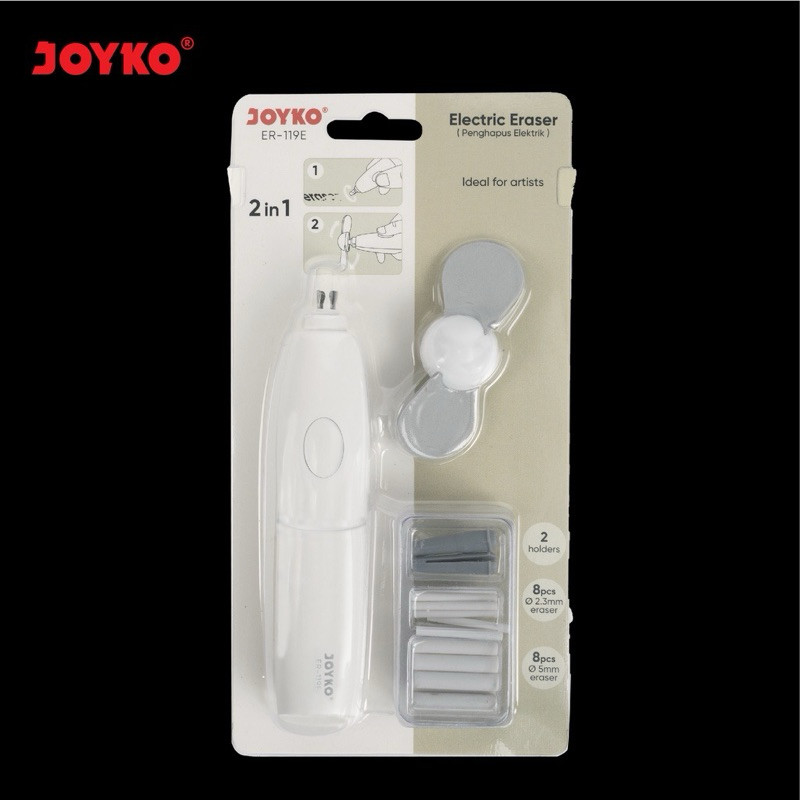 

[JOYKO] ELECTRIC ERASER ER-119E | PENGHAPUS JOYKO ELEKTRIK 2 IN 1
