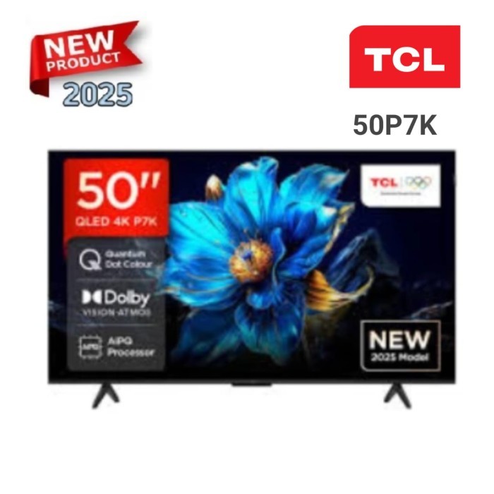 TCL 50P7K 50 Inch TCL P7K-UK QLED 4K HDR TV, Smart TV Google TV
