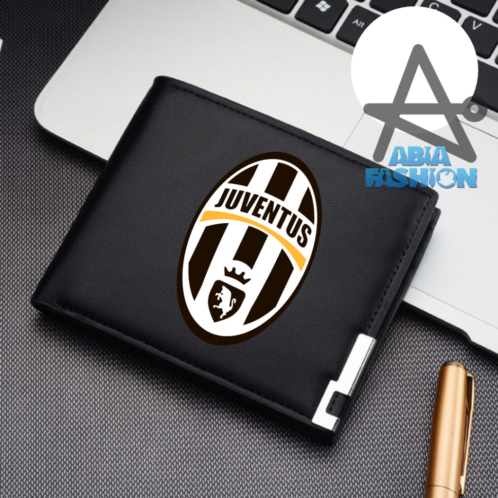 Dompet Anak Dompet Lipat LOGO JUVENTUS Pria  Dompet Kulit Sintentis KARACTER CUSTOM FREE NAMA