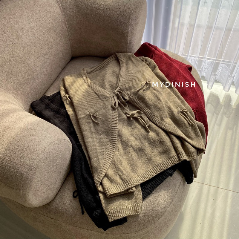 Yarra Bolero Cardigan Pita Atasan Wanita Rajut Korea Terbaru BARU