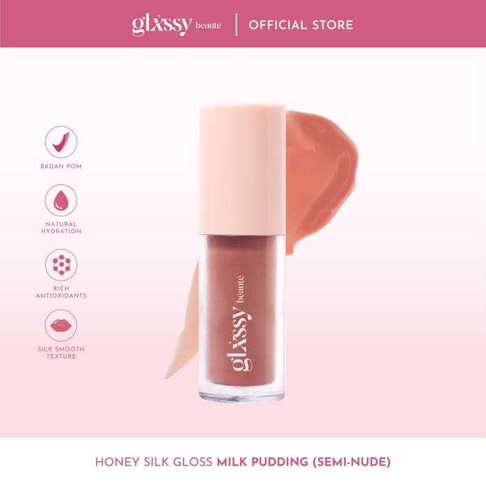 Glxssy Beaute Honey Silk Glossy - Lip Gloss Series - MILK PUDDING