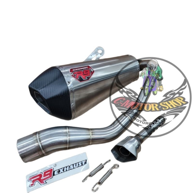 EXHAUST KNALPOT R9 ZETA R ZETA-R SERIES NMAX OLD VARIO 125 NEW VARIO 150 NEW 2018-2023 JAMIN100% ASL