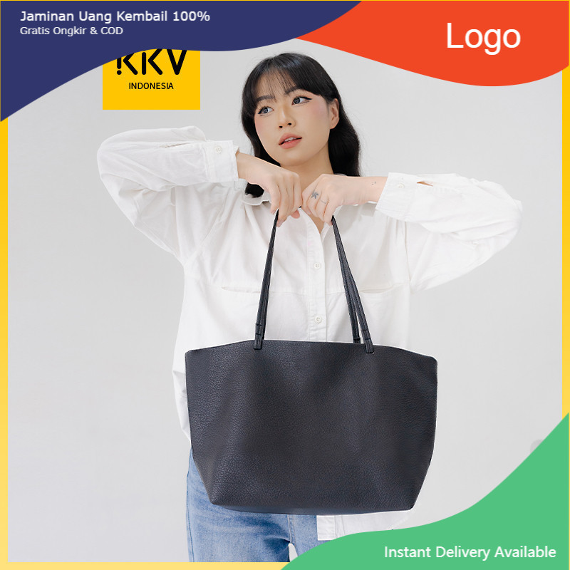 [AllAreNew] PROMO KKV - Tas Tote Bag Wanita Dengan Pouch Brown / Apricot / Black mamapao