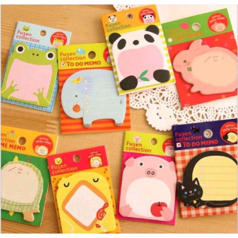 

J221 STICKY NOTES ANIMAL / STICKY NOTE / MEMO / Tempelan kertas memo catatan lucu reminder pengingat D2V