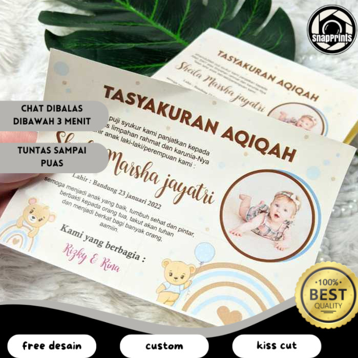 

SP Print Stiker Label Persegi Aqiqah Sticker Kotak Aqikah Stiker Akikah Anak