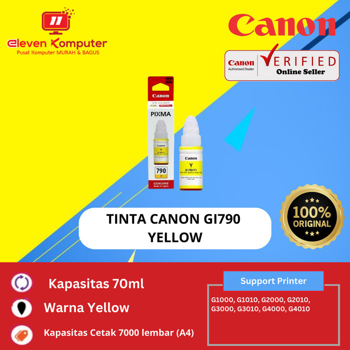 

Promo Terjangkau TINTA CANON GI 790 YELLOW