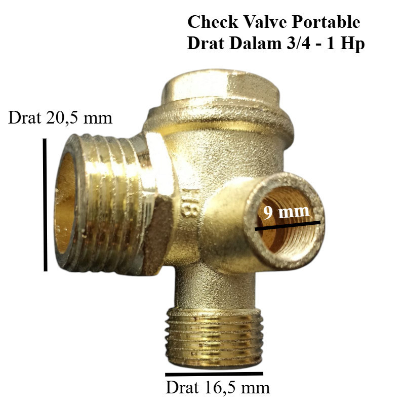 Check Valve Kompresor  3/4 dan 1 Hp Portable Drat Dalam