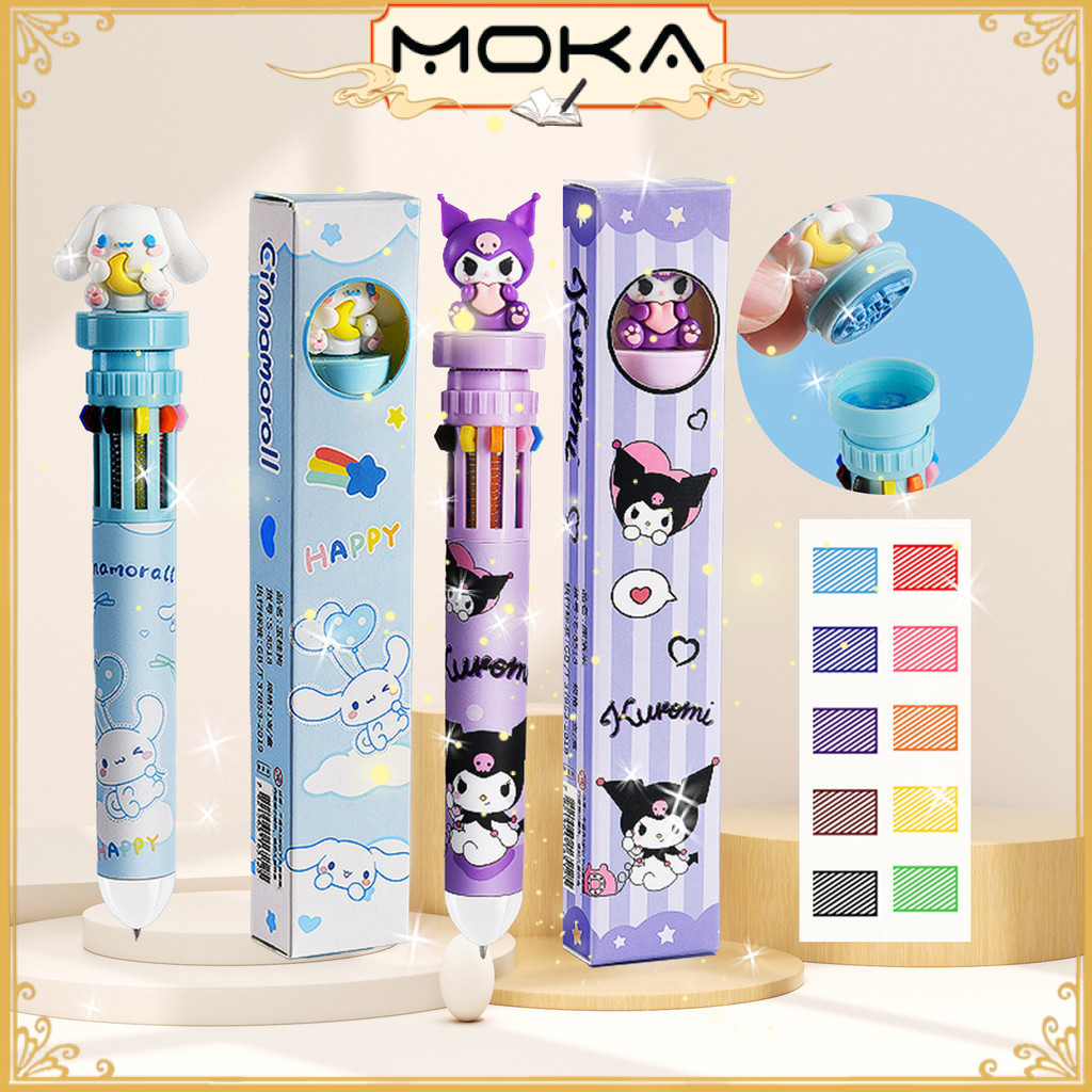 

MOKA PULPEN MEKANIK 3D 10W MOTIF INCLUDE STAMPLE / 10 COLORS FREE TAMP MKAP57