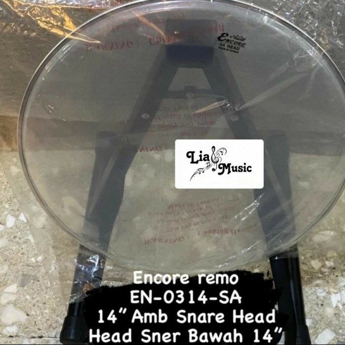 Head Resonant Snare Drum 14"inchi Remo Encore EN-0314-SA Taiwan, Head Bawah Snare 14" Tipis