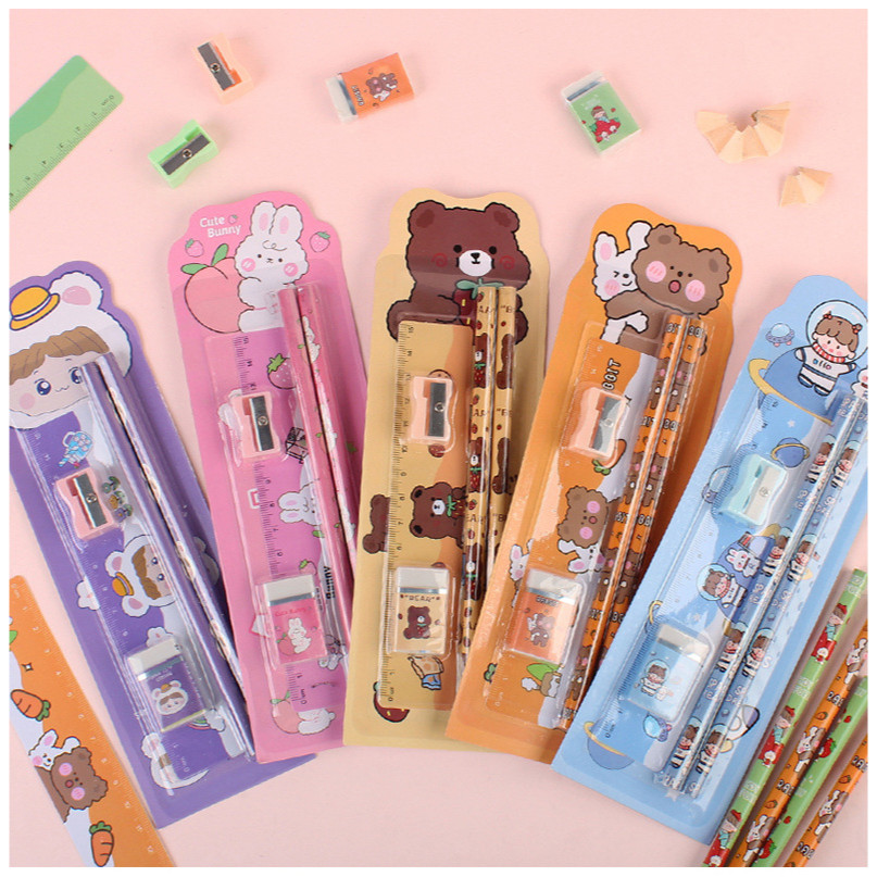 

Set Alat Tulis Sekolah Paket Alat Tulis 5 in 1 Mini Stationary 1018